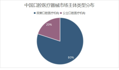 中国口腔医疗器械市场主体类型分布