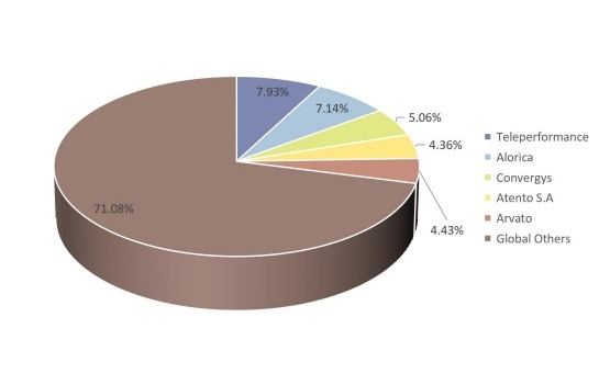 2017年五大制造商呼叫中心市场份额 2017年五大制造商呼叫中心市场份额