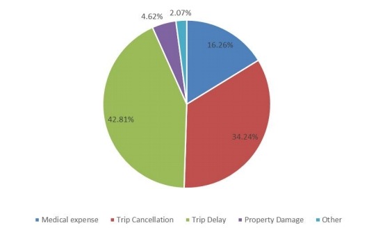 2018年全球旅游保险市场规模按类型划分的市场份额 2018年全球旅游保险市场规模按类型划分的市场份额