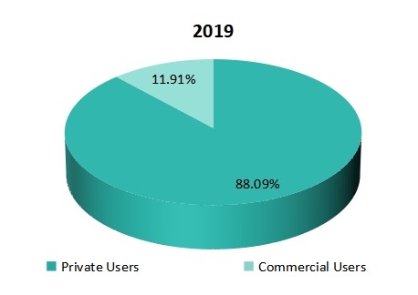 2019年美国女性安全软件市场份额（按应用程序）