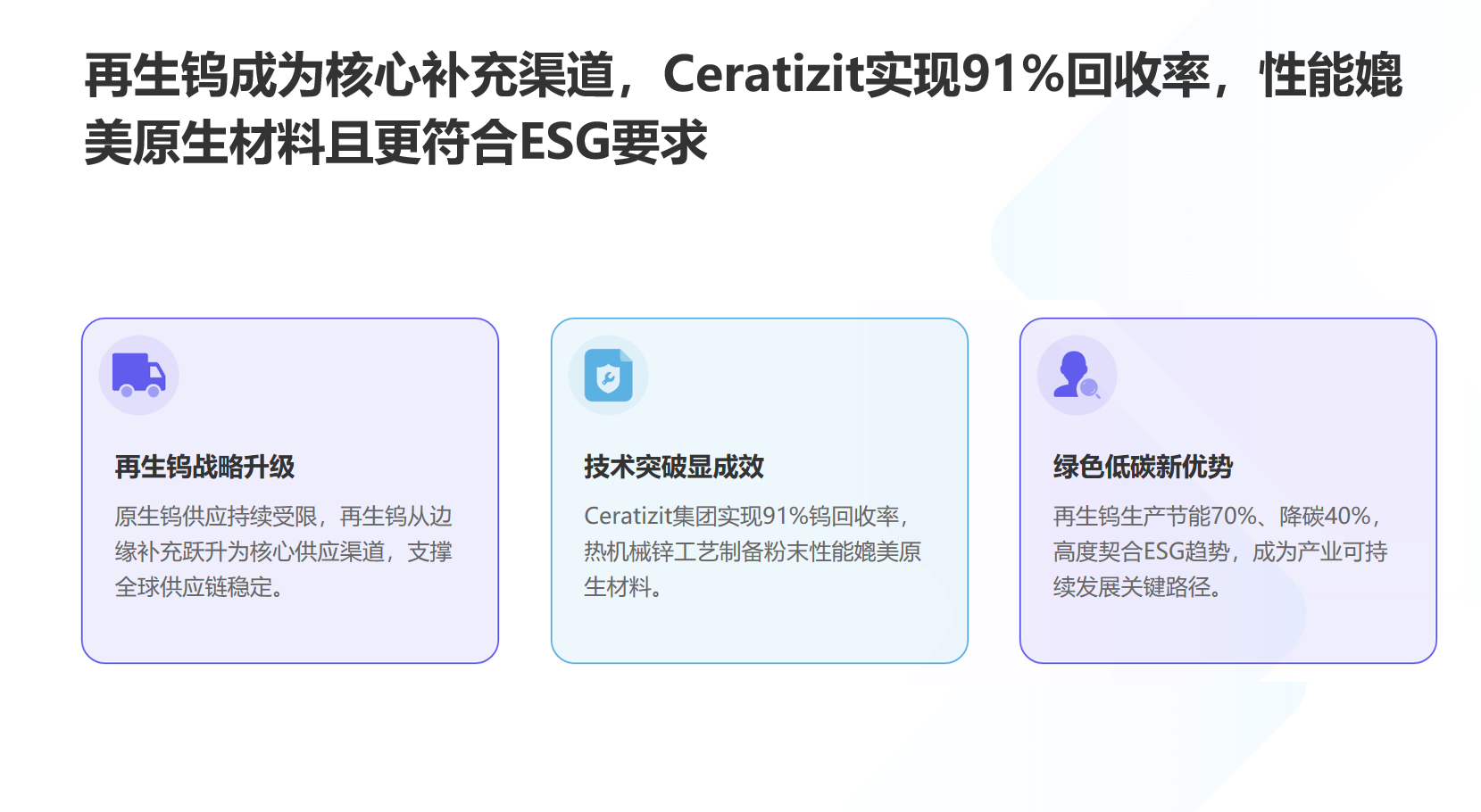 再生钨升级为核心供应渠道 再生钨升级为核心供应渠道