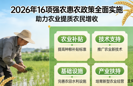 2026年16项强农惠农政策全面实施，助力农业提质农民增收