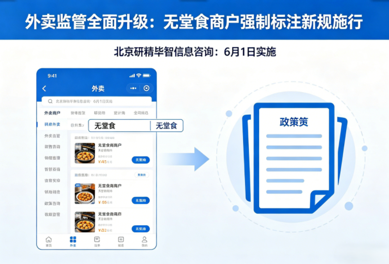 外卖监管全面升级，无堂食商户强制标注新规施行